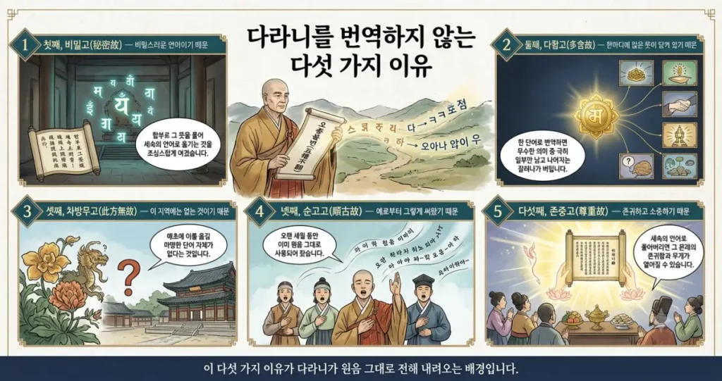 다라니를 번역하지 않는 이유