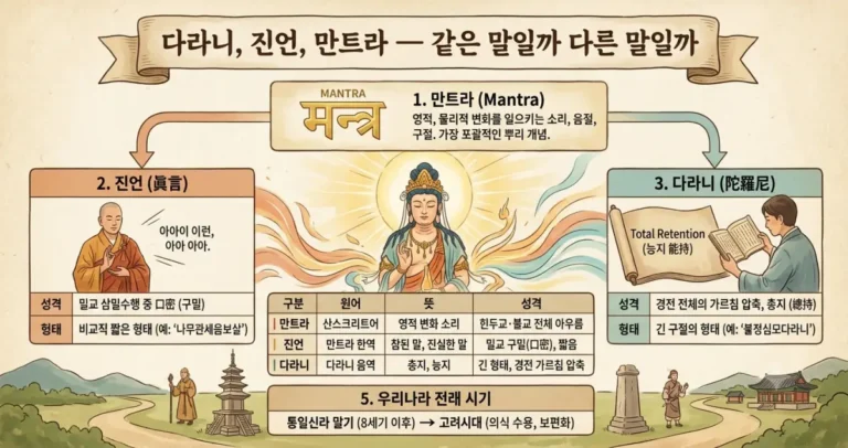 만트라, 진언, 다라니 차이