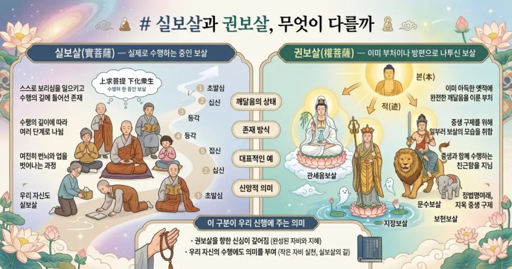 실보살과 권보살 이해도